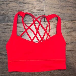 Lululemon Sports bra, cherry red, size 8